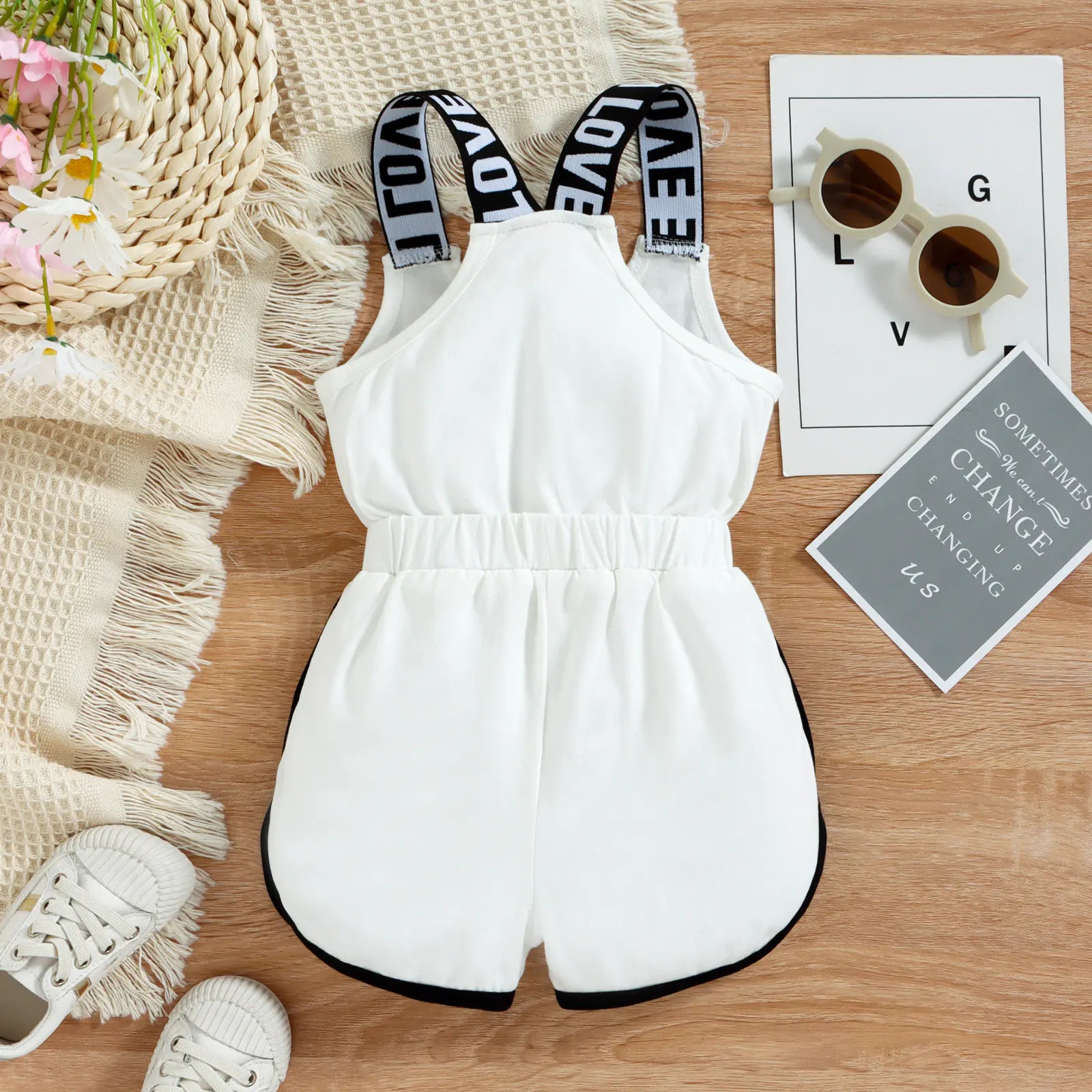 European-American Style Girls' Cotton Romper