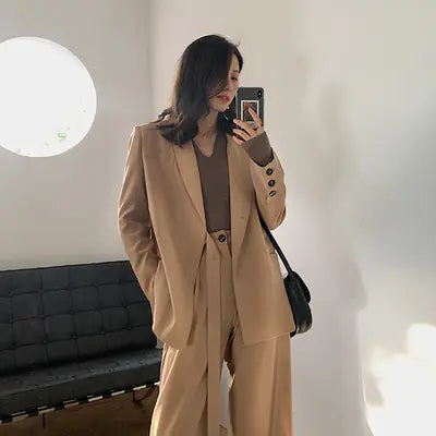 Vintage Style Women's Two-Piece Suit Set