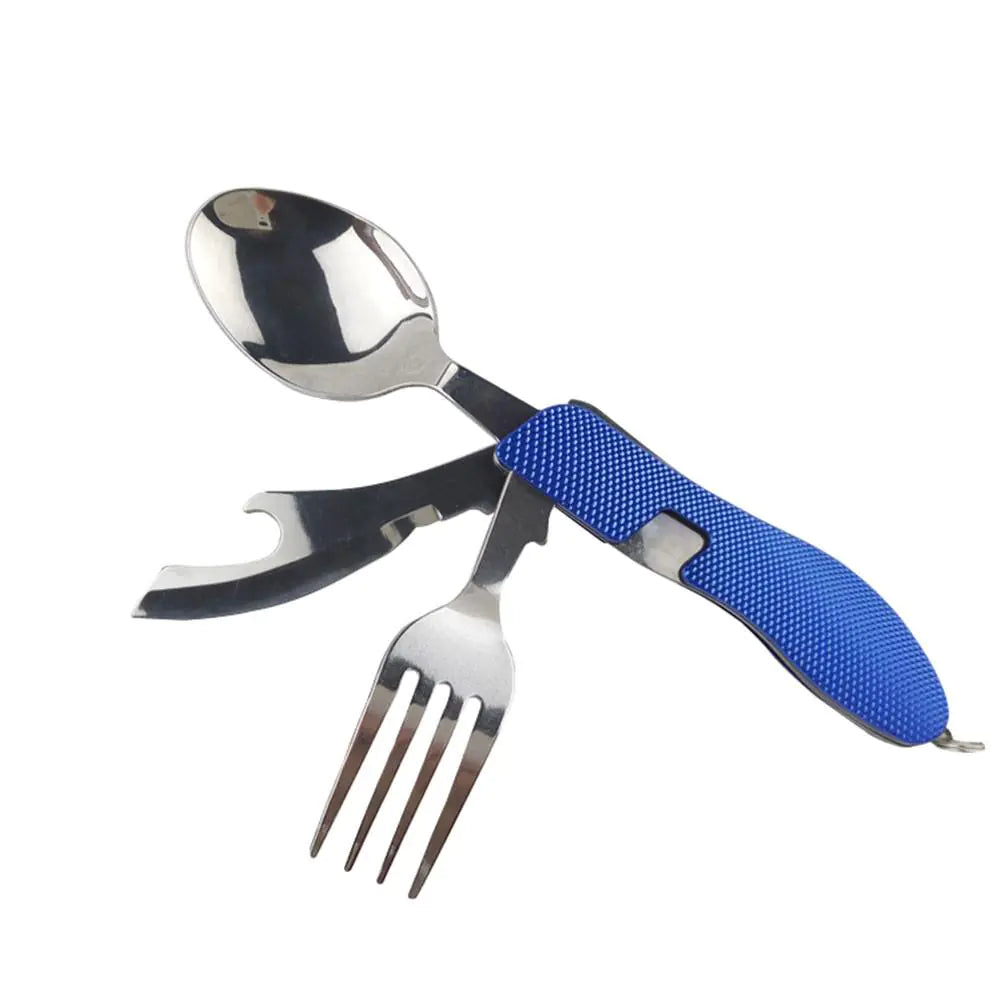 Camping Cutlery Set, Portable Stainless Steel Fork & Knife