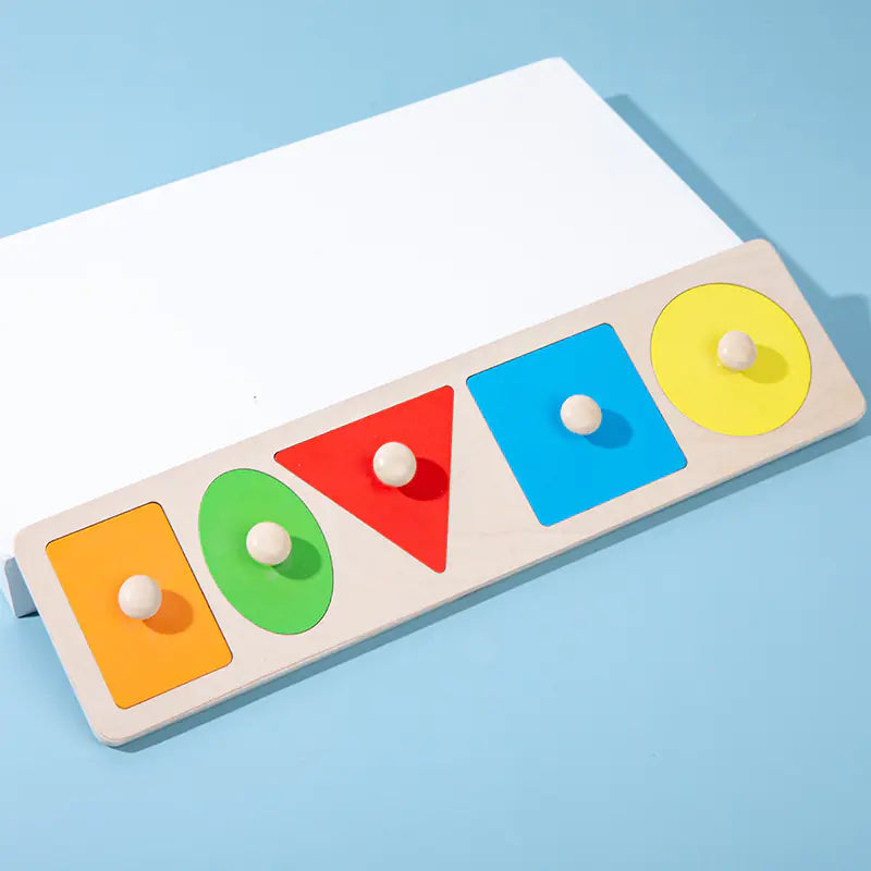 Geometric Shapes Hand-Grip Educational Toy Panel (1pc)