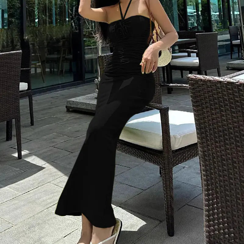 Backless Long Dress for Women's Casual Fashion