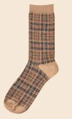 Warm Thick Coffee Color Women's Cotton Tube Socks