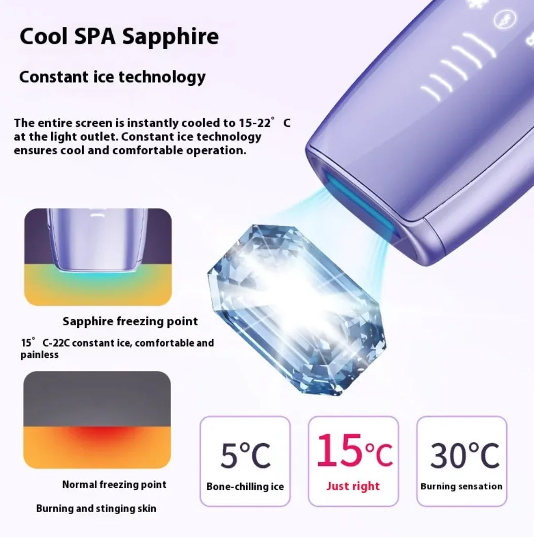 Sapphire Freezing Point Painless Laser Hair Removal Device