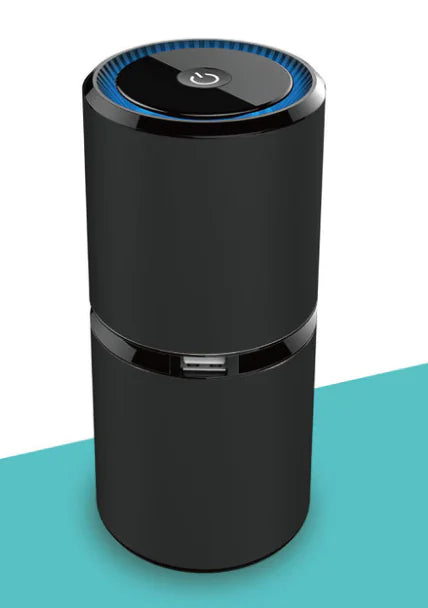 Car Air Purifier with Dual USB Charger and Ionizer