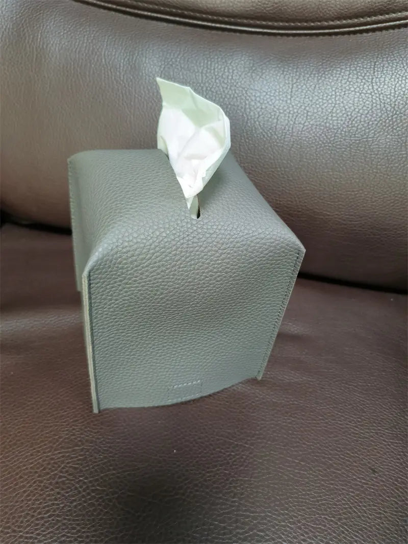 Creative Leather Tissue Box for Home and Car Storage