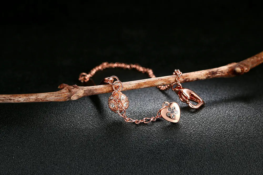 Happiness Rose Gold and Gold Ball Bracelet
