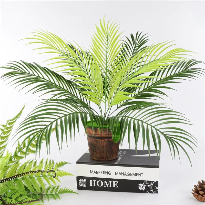Artificial Palm Leaf Green Plant Decor