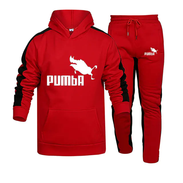 Men's Youth Running Sportswear Printed Hoodie Set