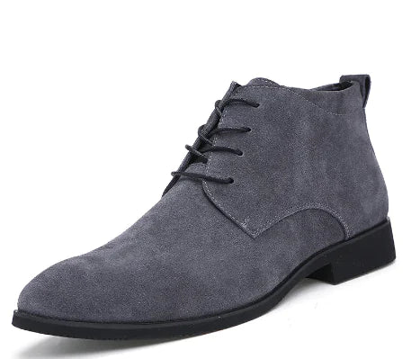 Men's Mid-top Lace-up Casual Pointed Shoes