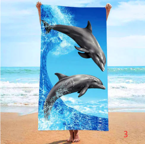 Basketball Print Quick-Drying Beach Towel 150x75cm