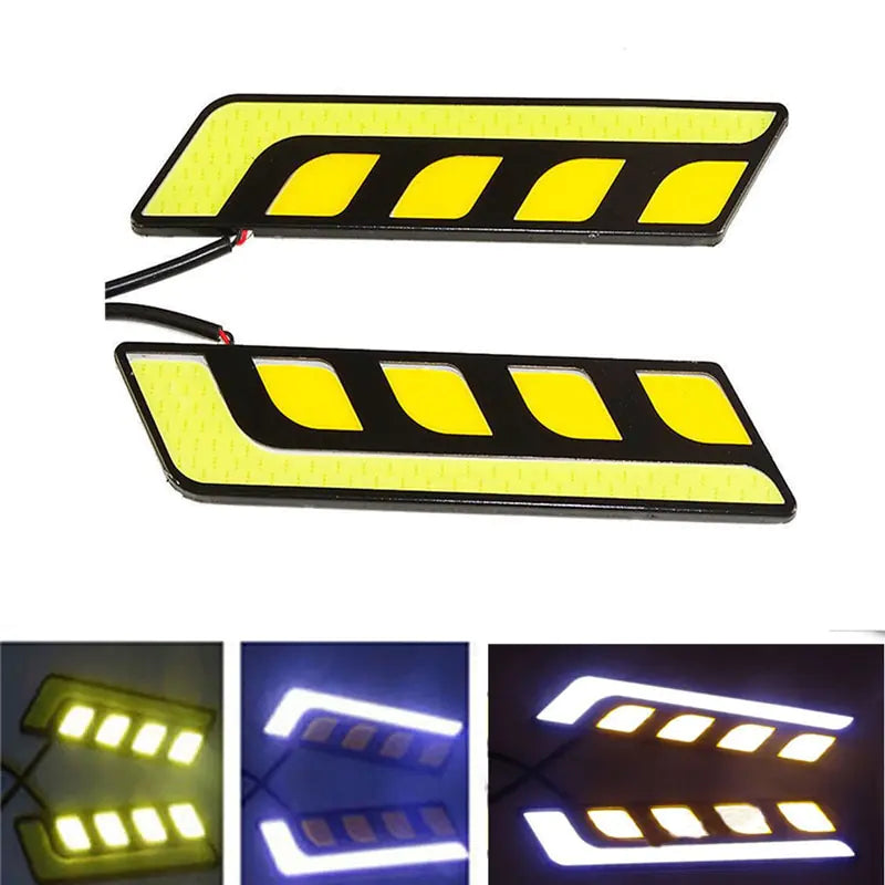 LED Super Bright Waterproof Two-Color Daytime Running Lights