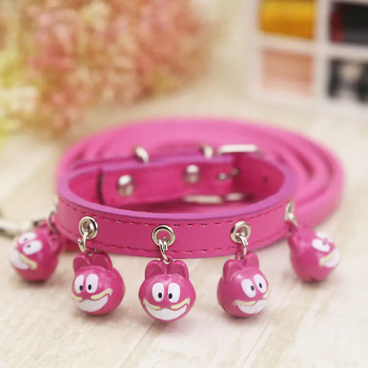 Dog and Cat Collars with Bell and Leash for Pets