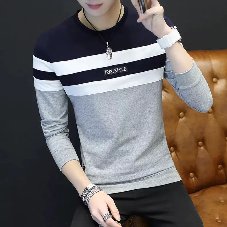 Men's Long Sleeve T-Shirt - Spring Casual Wear