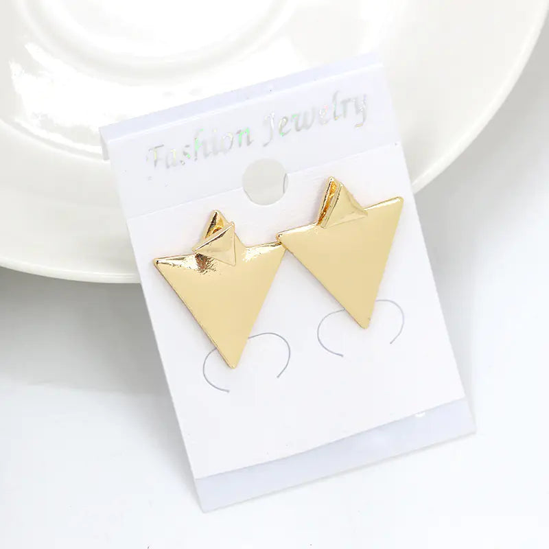 Geometric Triangle Stud Earrings and Accessories
