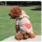 Teddy Dog Clothes, Coral Fleece Pet Apparel for Fall/Winter