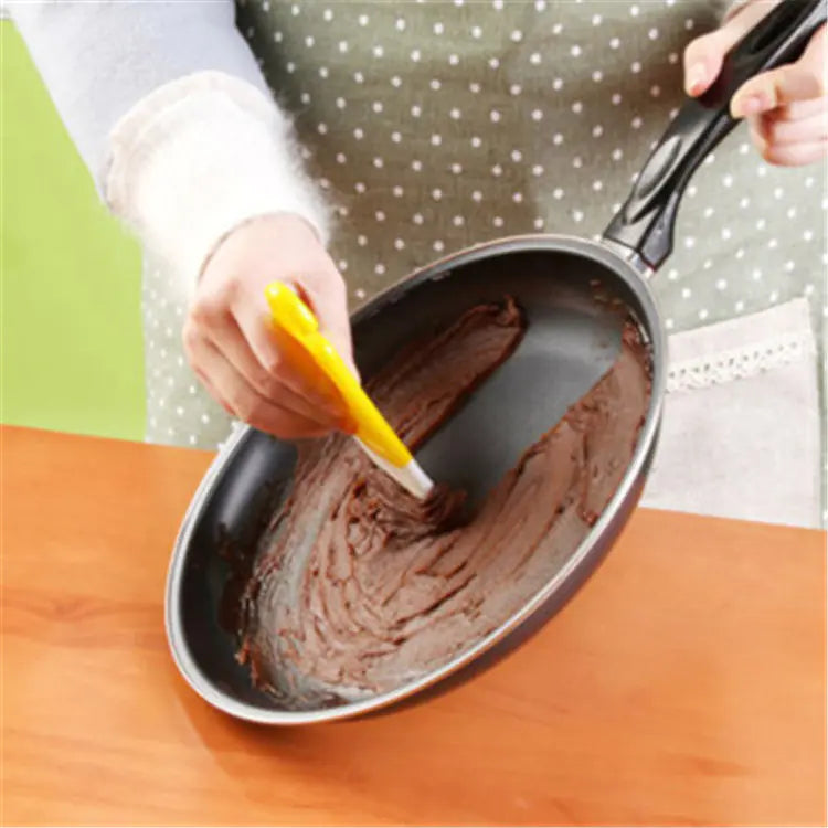 Silicone Non-Stick Oil Scraper & Pan Brush Gadget