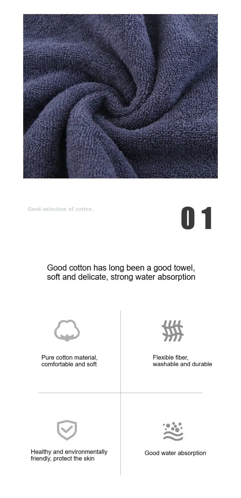 Cotton Thickened Face Towel with Embroidered Constellations