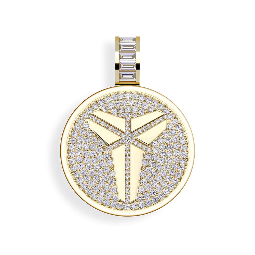 Black Mamba Kobe Logo Double-Sided Pendant Necklace