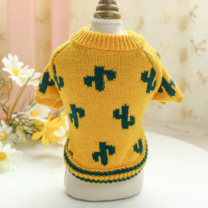 Turmeric Cactus Sweater for Dogs and Cats