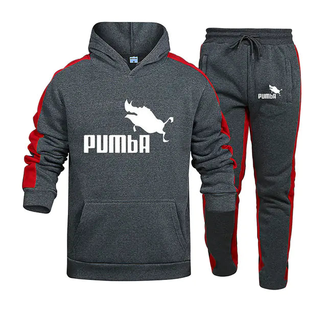 Men's Youth Running Sportswear Printed Hoodie Set