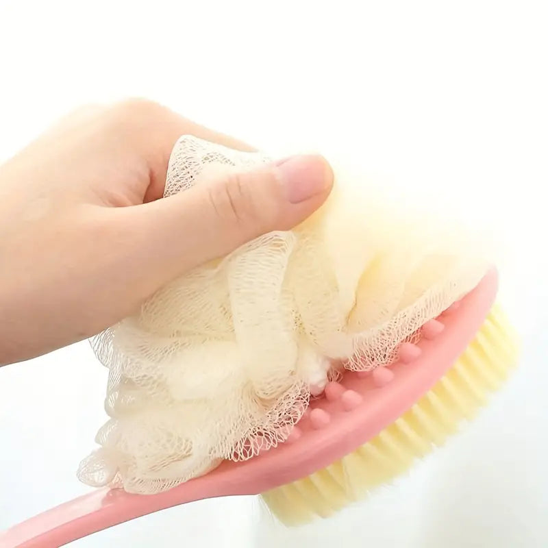 Soft-Bristled Long Handled Bath Brush for Adults
