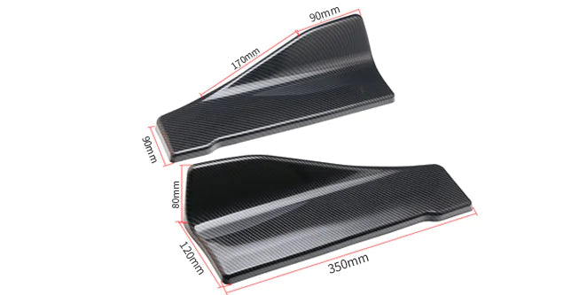Universal Car Rear Bumper Protector - 48CM Glossy Black