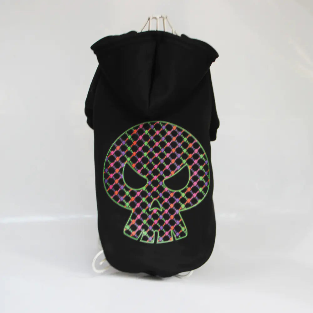 Skull Printed Cotton Dog Coat for Halloween