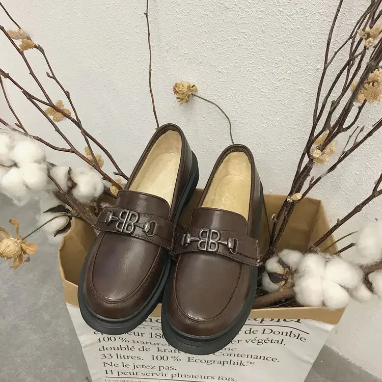 Leather Low-Top Shoes for Students