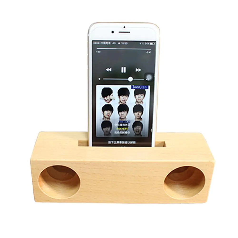 Wooden Phone Stand and Amplifier Speaker