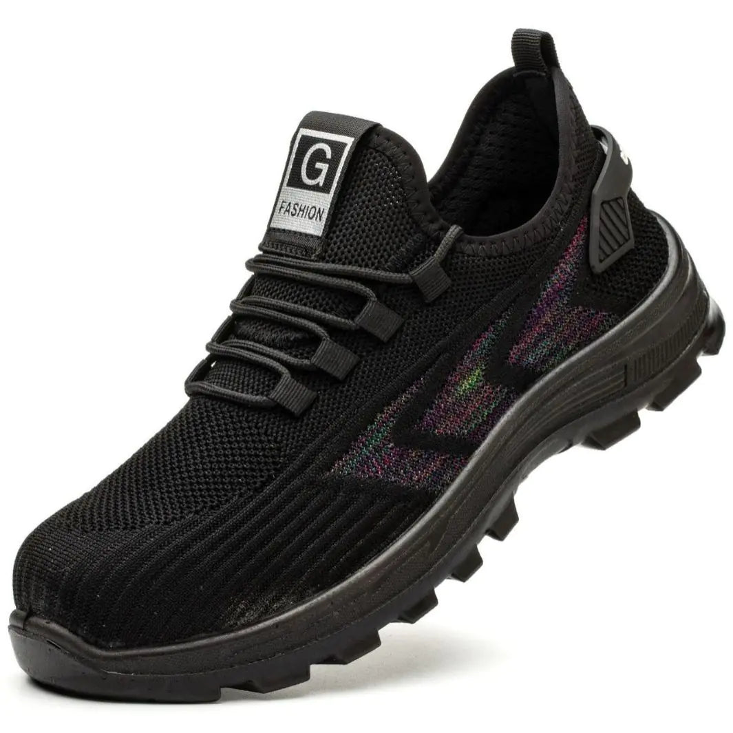 Men's Safety Shoes with Steel Toe, Lightweight & Slip-Resistant