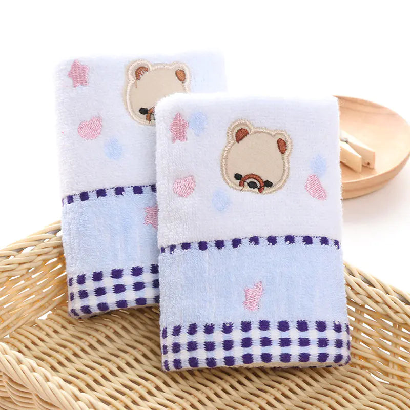 High Quality Cotton Baby Cartoon Bear Towel 25x50cm