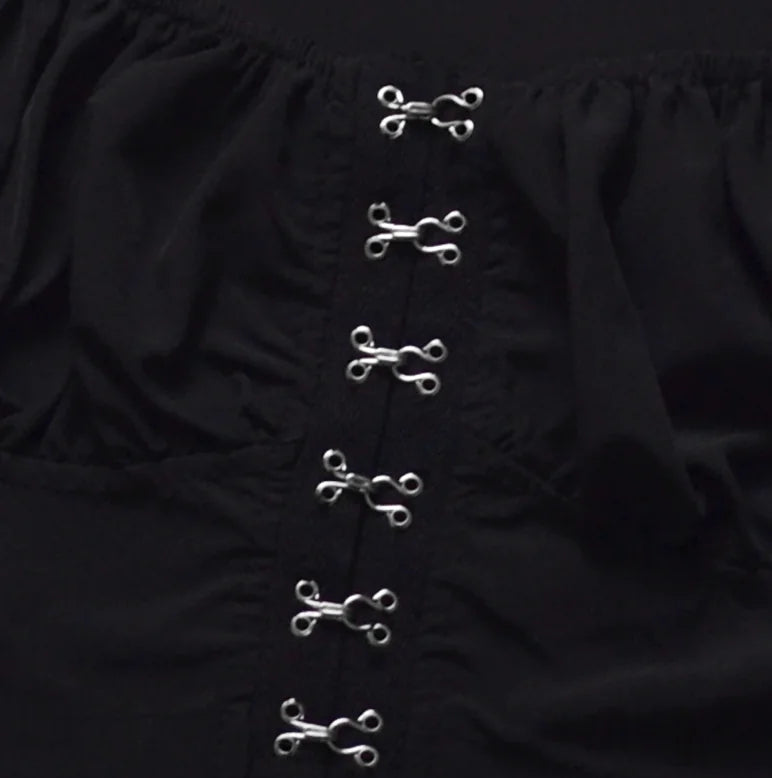 Puff Sleeve Square Neck Cropped Top