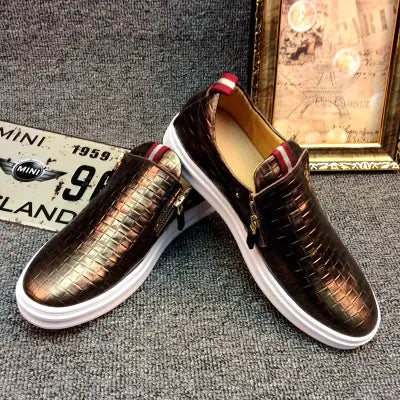 New Men's Genuine Leather Casual Sneakers (Breathable)