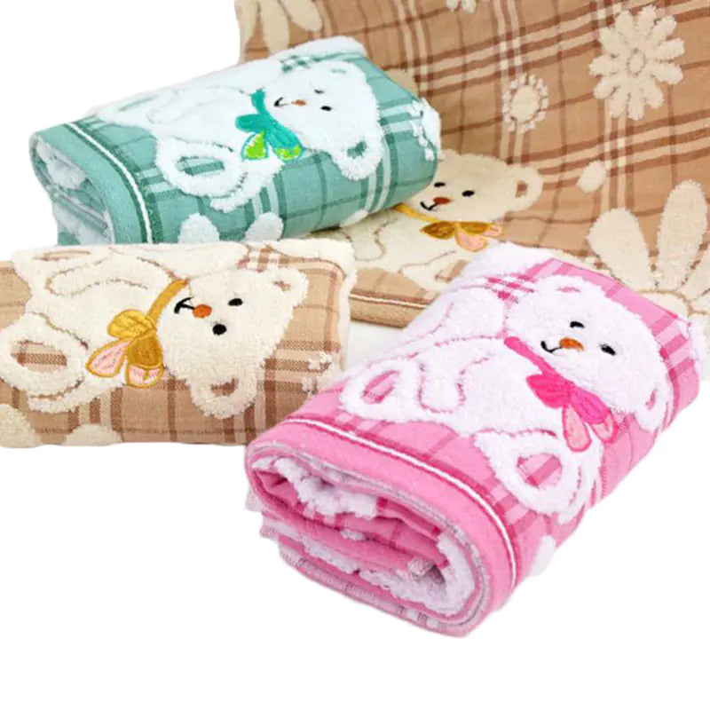 Cute Double Layer Soft Cotton Facecloth for Kids