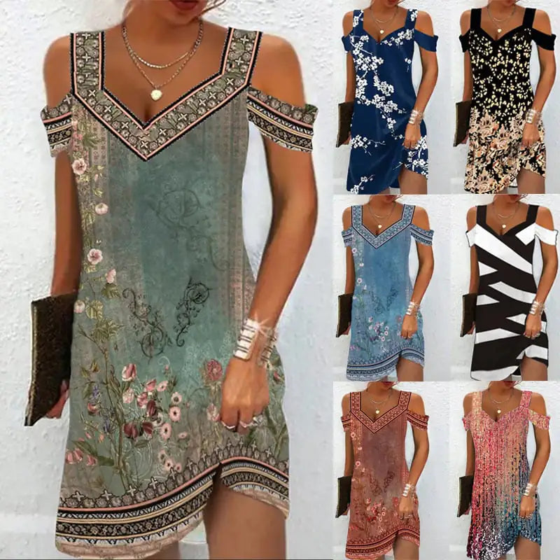 Slim Fitting Printed Dress for Women