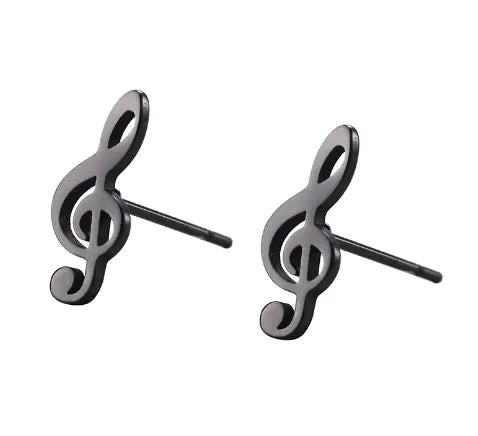 Musical Note Earrings - Minimalist Style, Hypoallergenic