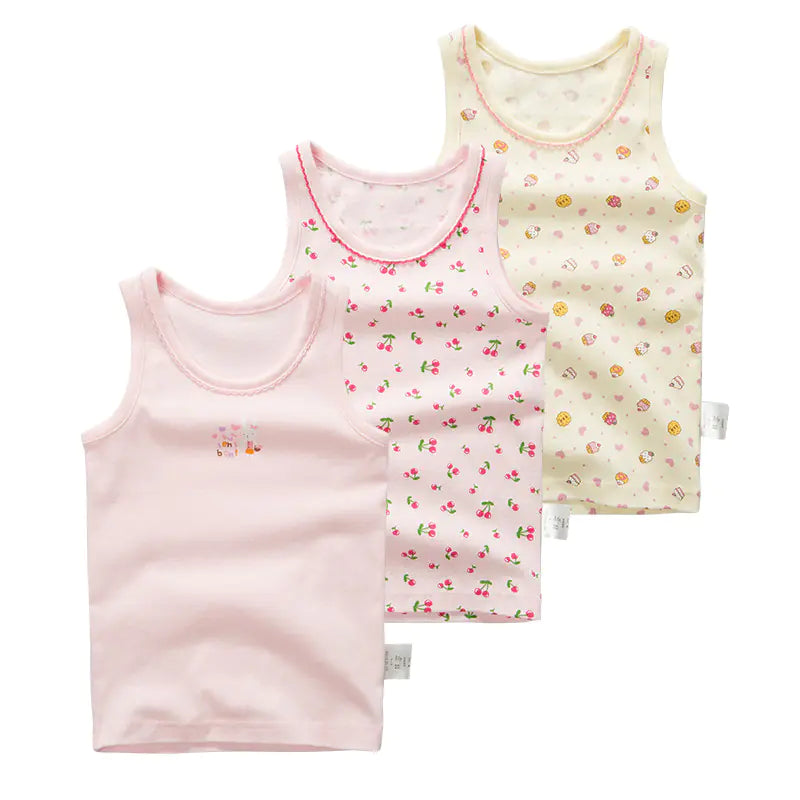 New Seasonal Knit Cotton Vest for Girls