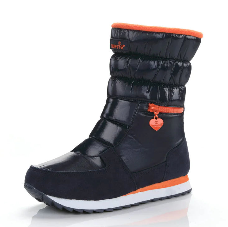 Waterproof Thick Mid-Calf Snow Boots with Non-Slip Sole