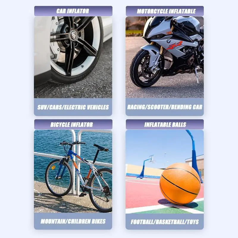 Manual Tire Air Pump for Car, Bicycle, and Basketball