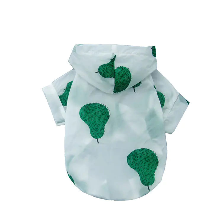 Lightweight Dog Sun Protection Shirt - Breathable Fruit Design