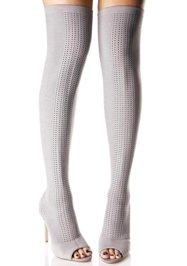 Stylish High Heel Short Boots with Peep-Toe Design