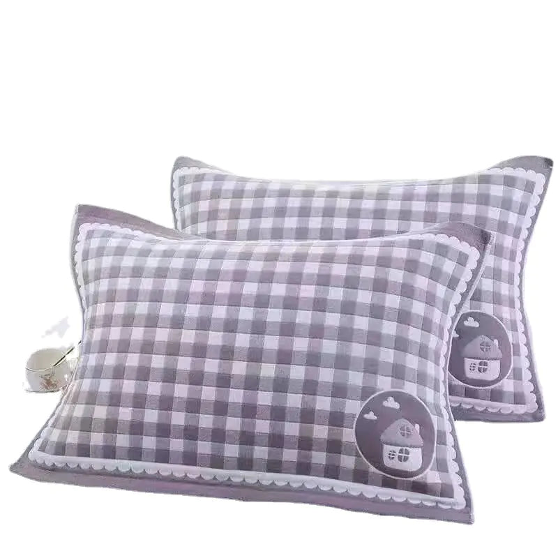 Luxury Three-Layer Gauze Pillow Cover for Adults