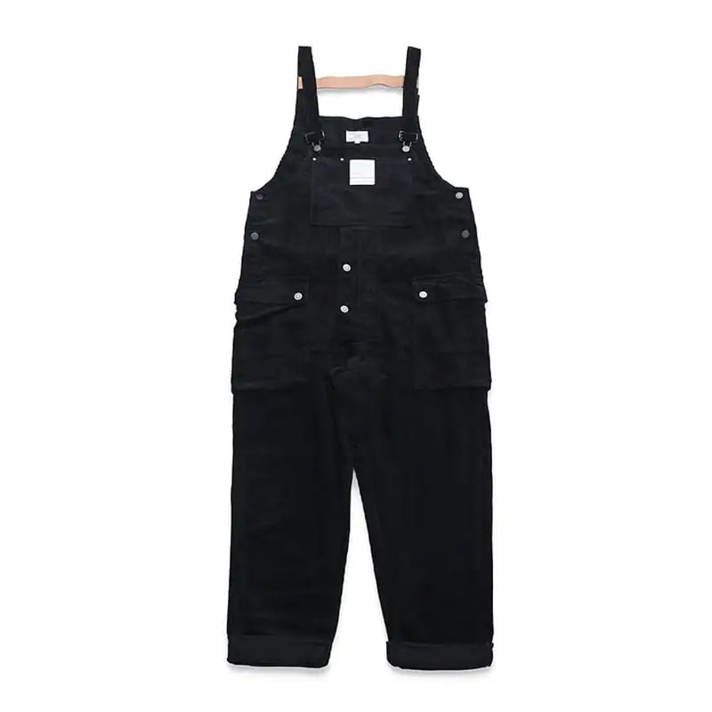 Men's Loose Washed Corduroy Siamese Overalls