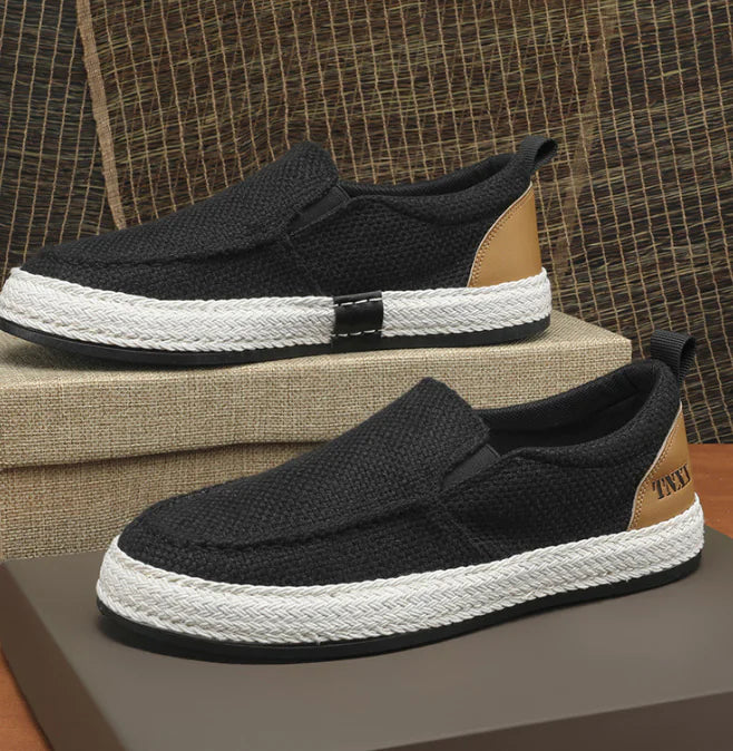 Breathable Men's Canvas Fisherman Shoes - Soft Bottom