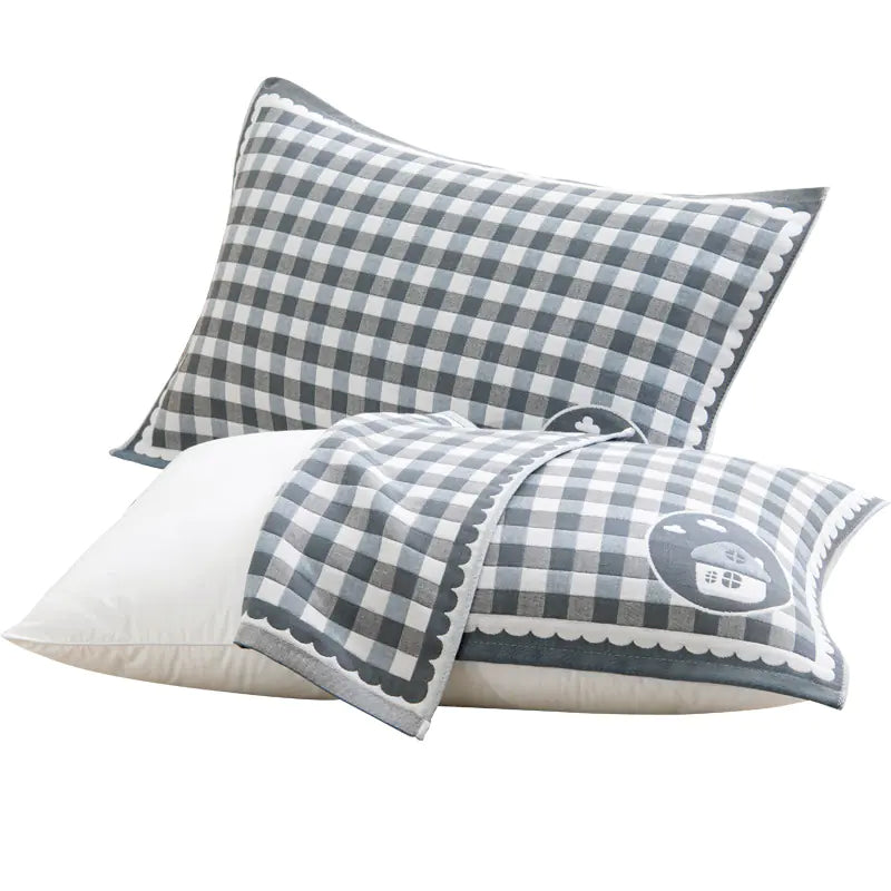 Luxury Three-Layer Gauze Pillow Cover for Adults