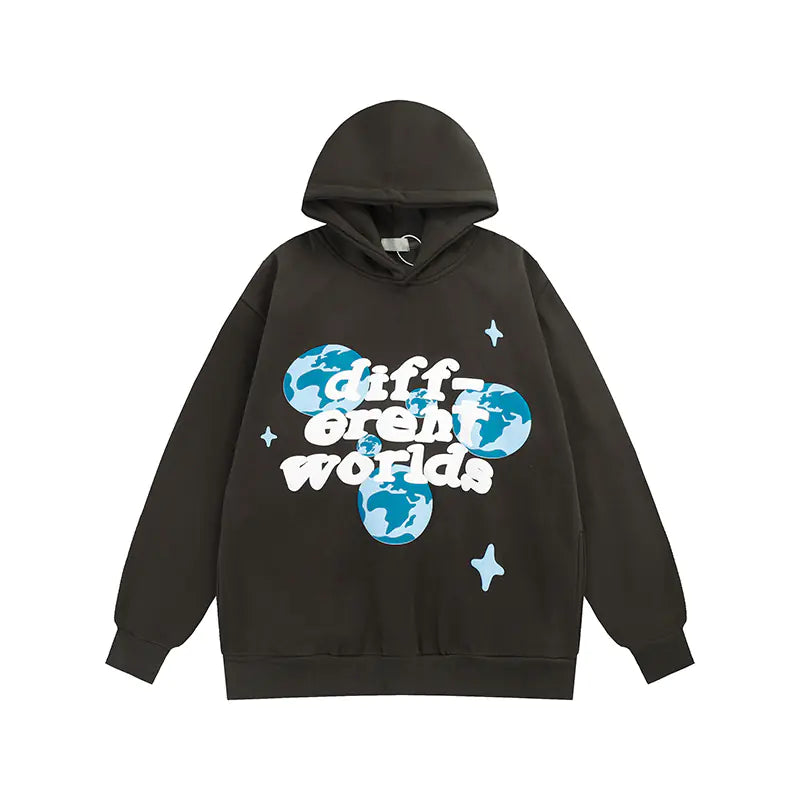 Retro High Street Hoodie with Hip Hop Cartoon Print