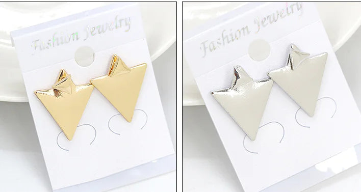 Geometric Triangle Stud Earrings and Accessories
