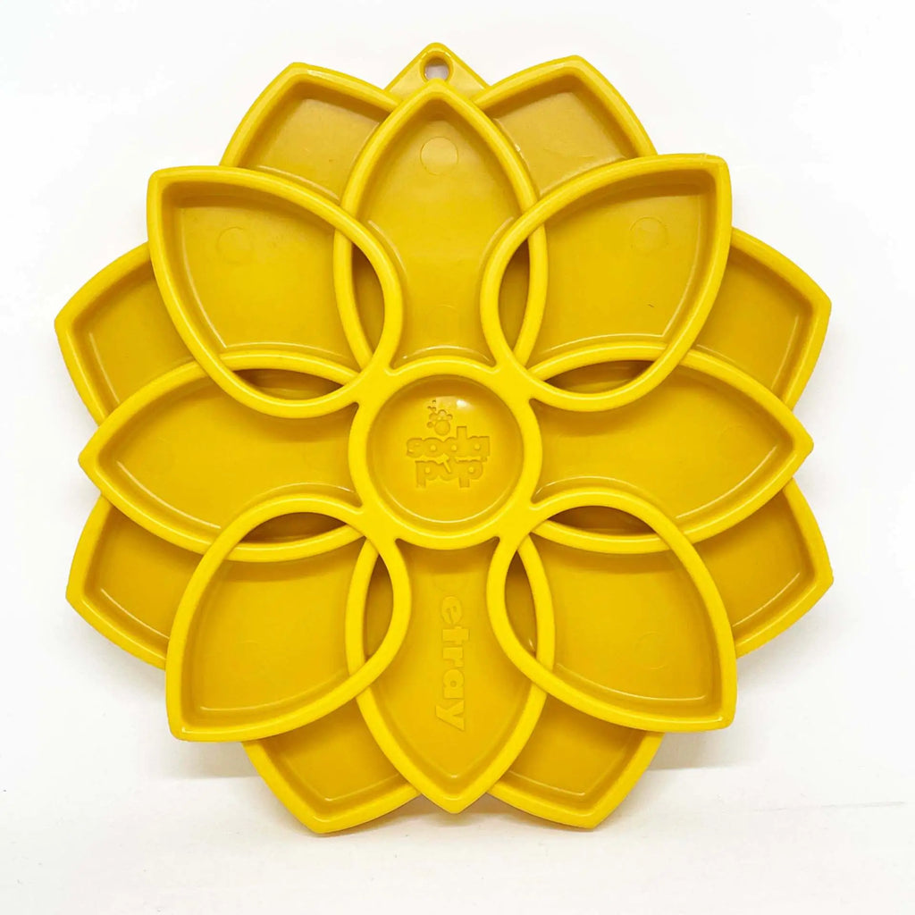 Interactive Slow Feeder Dog Bowl with Mandala Design