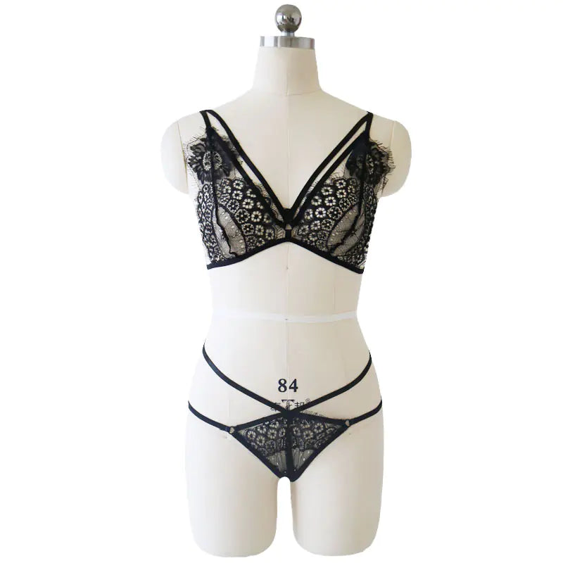 Lace Set - Three-Piece Lingerie for Intimate Moments