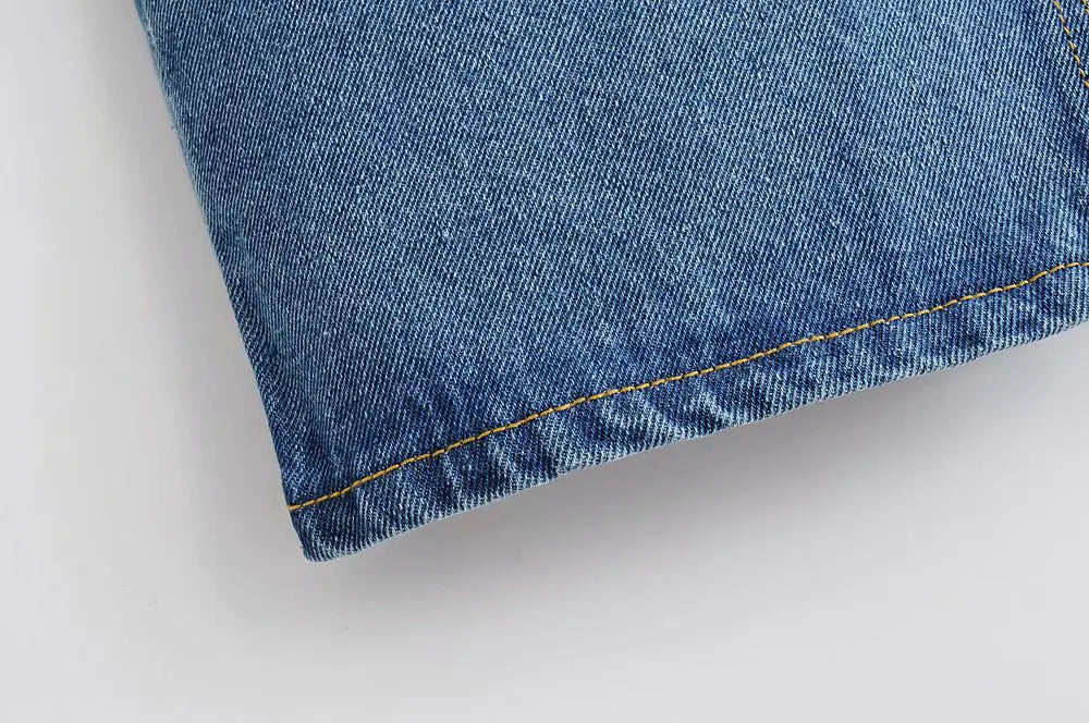 Split Hem Denim Skirt, Bodycon Denim Midi Skirt